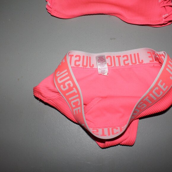 Coral 2 Pcs Justice Bikini Swimsuit Size 10 - Picture 5 of 11